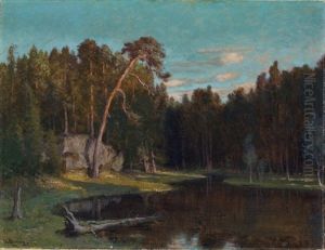 Landschaft Im Abendlicht, Norwegen by Christian Eriksen Skredsvig