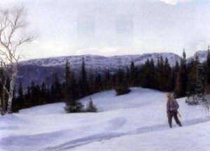 En Blank Aprilkveld (eggedal) by Christian Eriksen Skredsvig