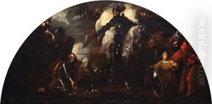 Prince Radslav Submitting In Front Of St. Vaclav by Karel Skreta