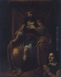 Konig David Mit Einem Stifter