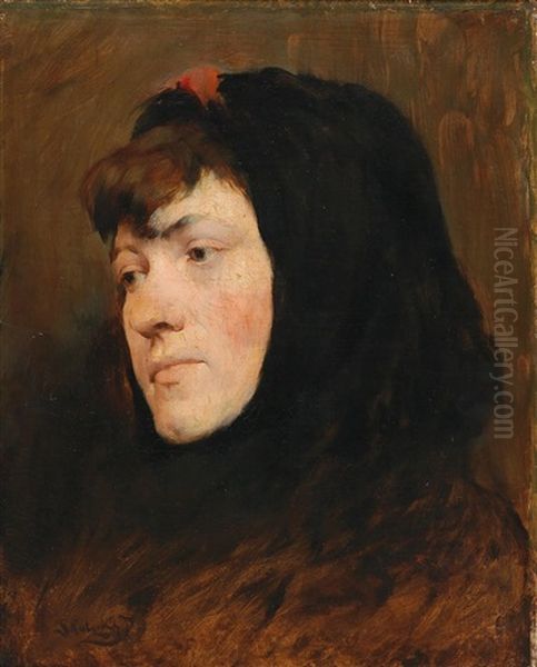 Portrait Of A Woman With Head Scarf - view 1