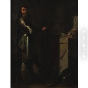 Portrait Of A Gentleman In Armour by Karel Slabbaert