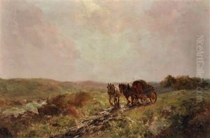 A Horse Cart On An Upland Road by John Falconar Slater