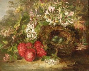 Still Life With Bird's Nest And Strawberries Still Life With Bird's Nest And Strawberries