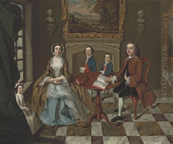 A Group Portrait Of A Family (roubel Family?) - view 1