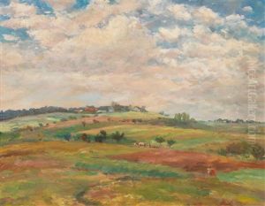 Pasture Landscape In The Summer Light by Antonin Slavicek