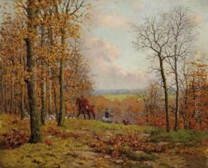 Scene De Venerie by Achille Jean Theodore Brail