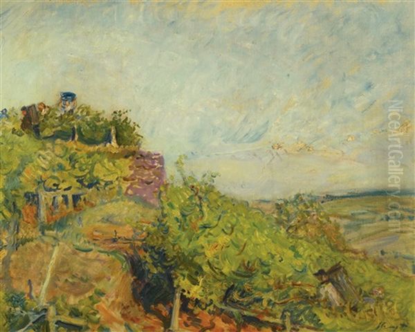 Pfalzische Weinernte (wine Harvest In The Palatinate) by Max Slevogt