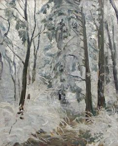 Verschneiter Waldweg Verschneiter Waldweg