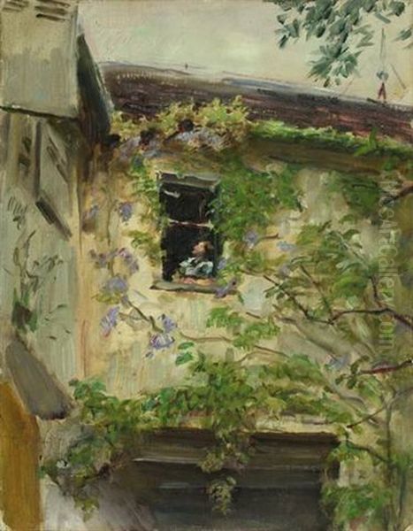 Hofecke Mit Frau Am Fenster (neukastel) - view 1