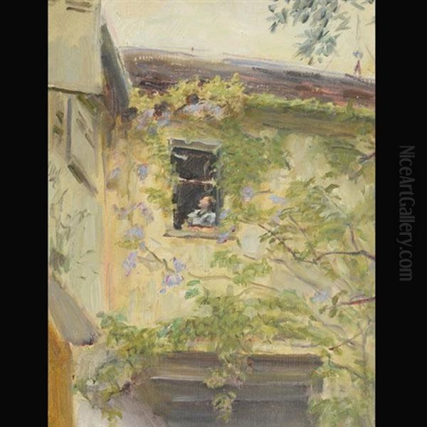 Young Girl In Window (slevogthof Neukastel) - view 1