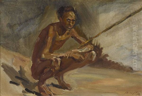 Hockender Afrikaner - view 1