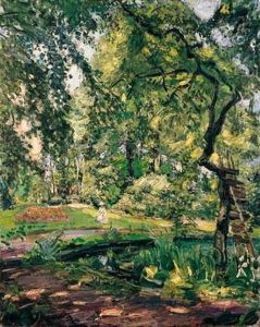 Garten In Godramstein Mit Verwachsenem Baum Und Weiher (garden In Godramstein With Overgrown Tree And Pond) by Max Slevogt