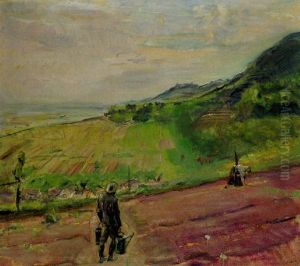 Landschaft Bei Neukastel Mit Einem Bauernpaar Landschaft Bei Neukastel Mit Einem Bauernpaar