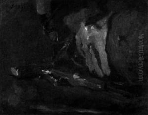 Stilleben Mit Pistole Und Fechthandschuh by Max Slevogt