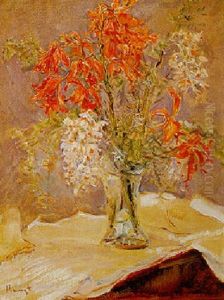 Stilleben Mit Orchideen by Max Slevogt