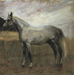 Stehender Schimmel Nach Links by Max Slevogt