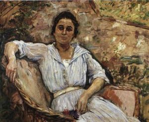 Dame Im Korbstuhl (frau Ilse Joseph) by Max Slevogt