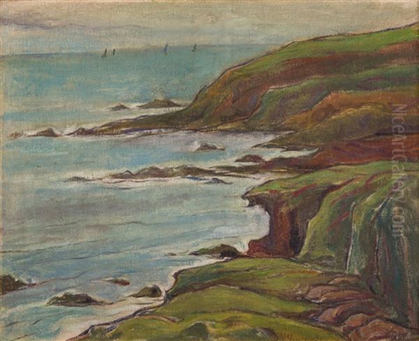 Rocky Ocean Shore In Brittany - view 1