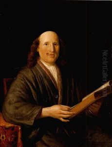 Portrait Of A Man Wearing Grey Robes And Reading A Book