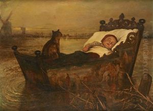 Allegorie De Moise Sauve Par Les Eaux by Ernst Slingeneyer