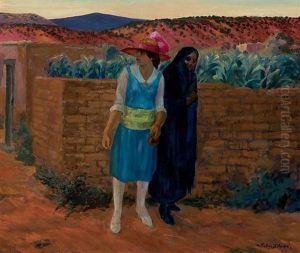 Mother And Daughter, Santa Fe by John Sloan