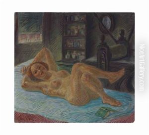 Reclining Nude And Press by John Sloan