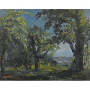 Glimpse Of New York From The Palisades by John Sloan