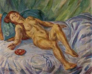 Nude With Red Ashtray by John Sloan