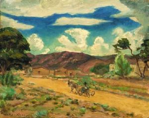 Back To Market, Santa Fe by John Sloan