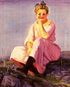 Pink And Blue by John Sloan