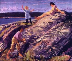 Play On The Rocks by John Sloan