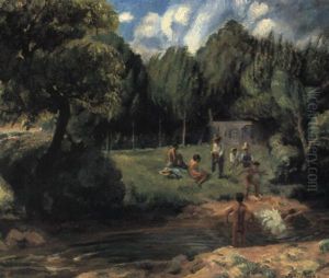 Boys Swimming, Santa Fe by John Sloan