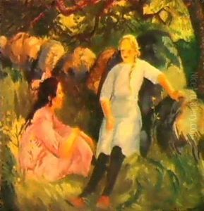 Two Little Girls by John Sloan