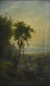 Vista With Trees by Junius R. Sloan