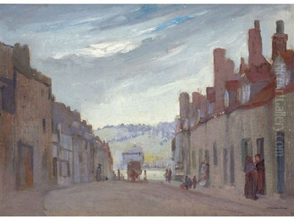 Street Scene At Dusk - view 1