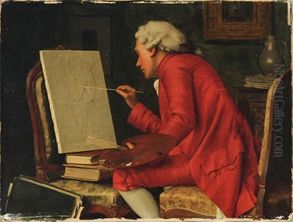 Cardinal At His Desk And Artist At Work: Two Works - view 1