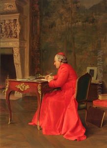 Cardinal At His Desk