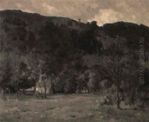 Landscape With Village In The Valley, Early Autumn by Marian Parkhurst Sloane