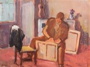 Autoportrait De L"artiste Dans Son Atelier