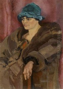 Femme Au Chapeau Vert by Olga Slom
