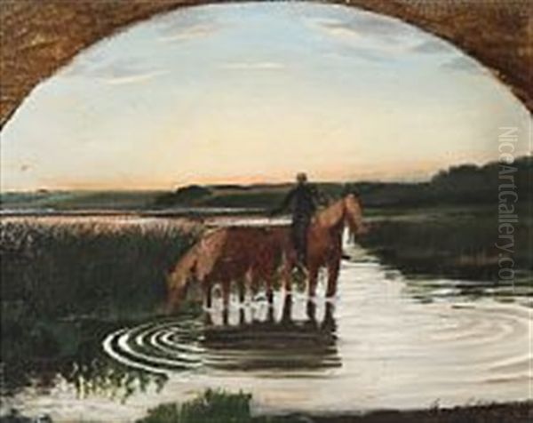 At A Stream Near Kjellerup, Denmark - view 1