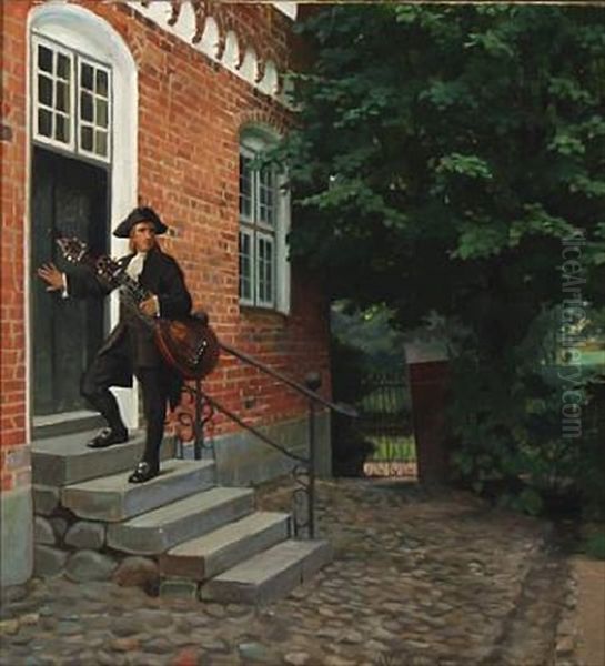 A Musician At A Doorstep - view 1