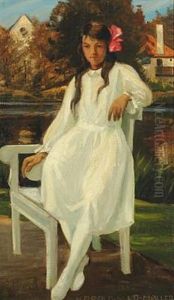 A Young Girl In A White Dress A Young Girl In A White Dress