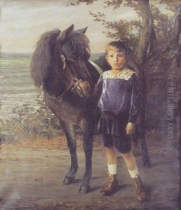 En Dreng Med Sin Hest
