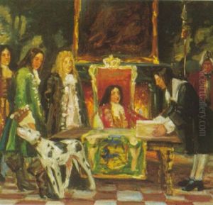 Ved Kongens Hof by Harald Slott-Moller