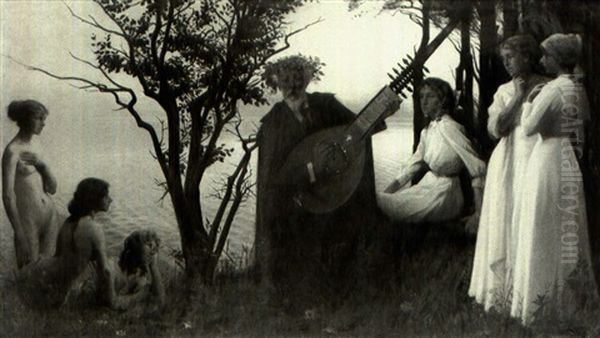 The Poet, Holger Drachman, Surrounded By Muses - view 1