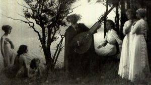 The Poet, Holger Drachman, Surrounded By Muses
