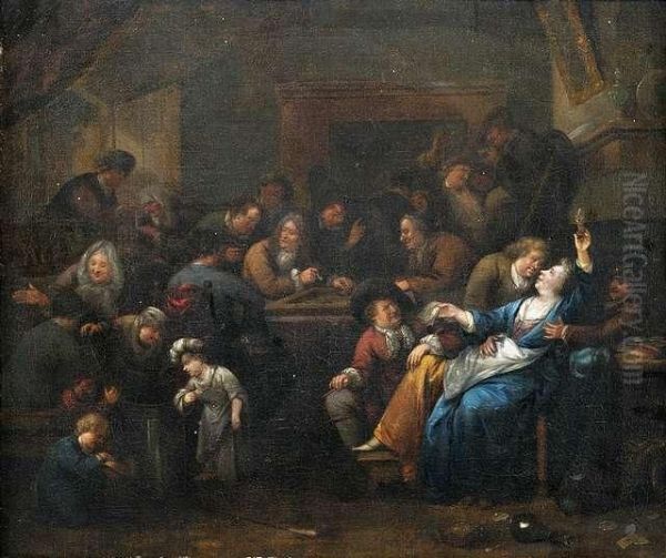 Merry Making In A Tavern. - view 1