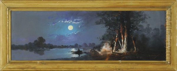 Moonlit River Scene - view 1